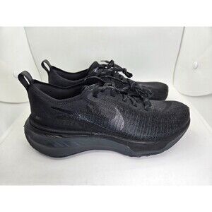 Nike ZoomX Invincible Run Flyknit 3 Shoes Men's 7.5 Triple Black Road Sneakers